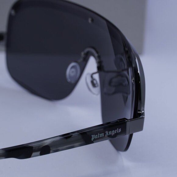 Palm Angels PERI10I KING 7607 Shield Sunglasses - Black/Grey - Picture 5 of 9